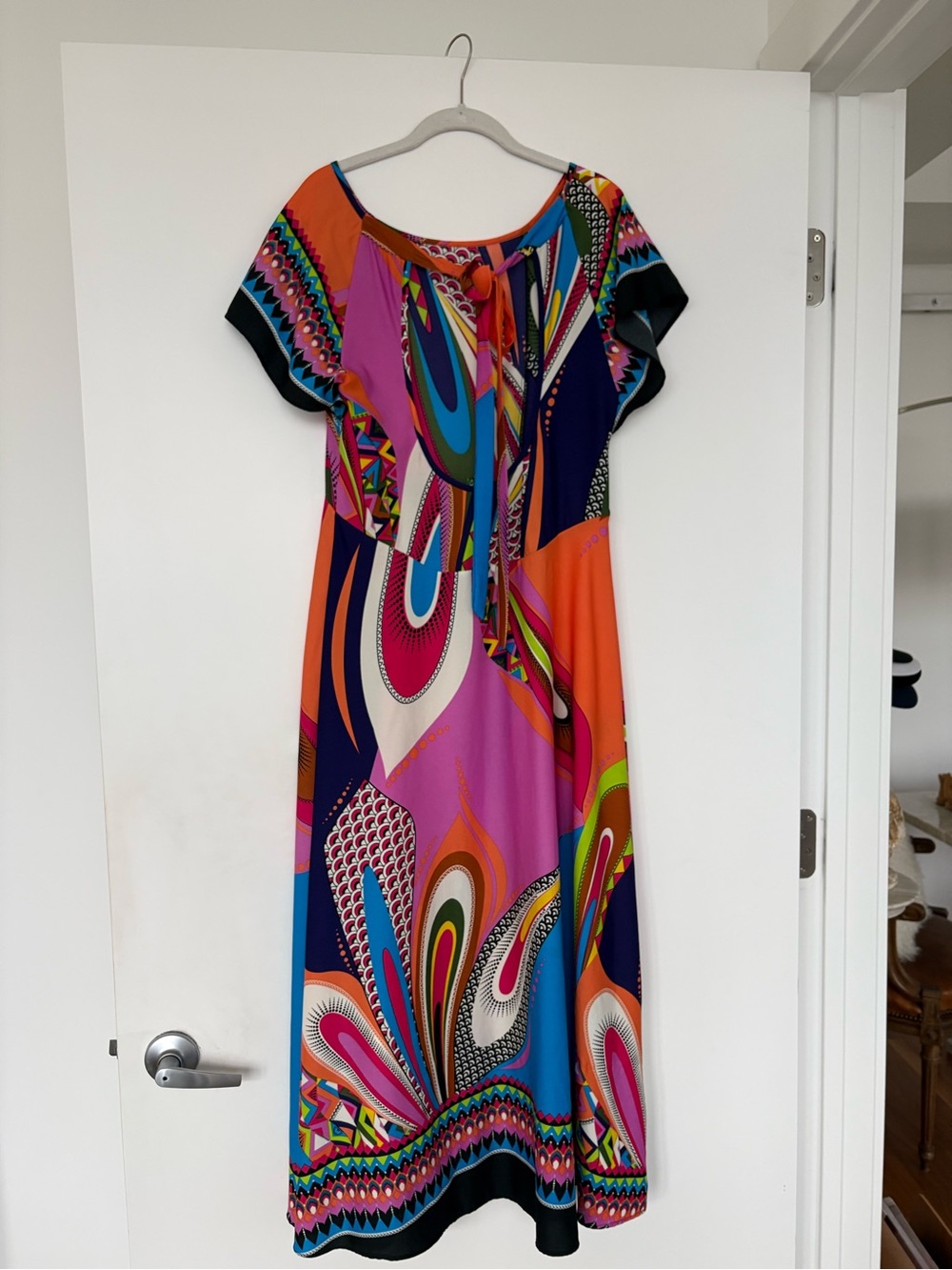 FARM Rio Multicolor Abstract Maxi Dress - Orange, Blue, Pink, Purple - Picture 3 of 8